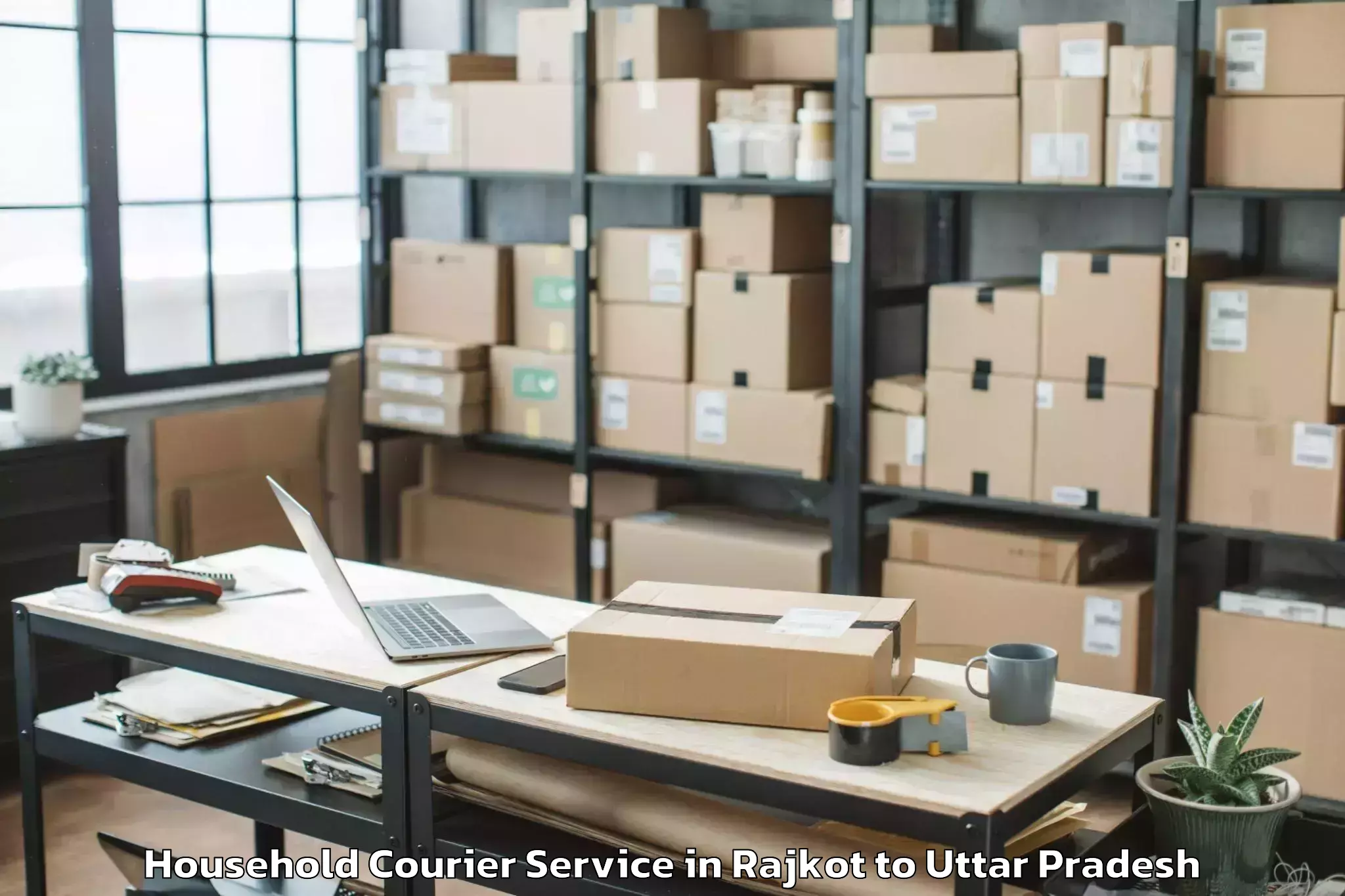 Quality Rajkot to Muzaffarnagar Household Courier